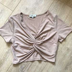 Love J tan-colored top size large